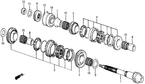 MT Countershaft for 1984 Honda Wagovan #0