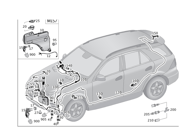 1648690421 - Windshield Washer System, Emergency Equipment: Pump for Mercedes-Benz: GL320, GL350, GL450, GL550, GL63 AMG, GLE300d, GLE350, GLE400, GLE43 AMG, GLE450 AMG, GLE550e, GLE63 AMG, GLE63 AMG S, GLS350d, GLS450, GLS550, GLS63 AMG, ML250, ML320, ML350, ML400, ML450, ML500, ML550, ML63 AMG, R320, R350, R500 Image image
