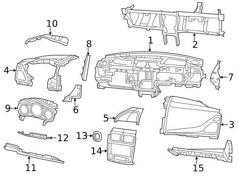 Instrument Panel Components for 2014 Dodge Avenger #0