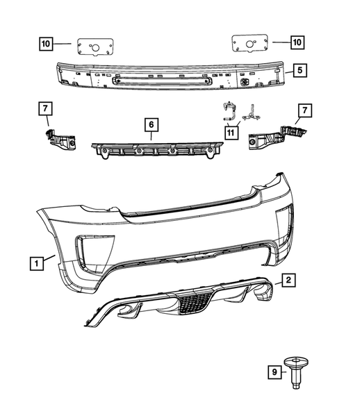Rear Bumper and Fascia for 2015 Fiat 500 #1