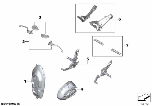77122463359 - : Belt Cover Milled for BMW-Motorrad Image