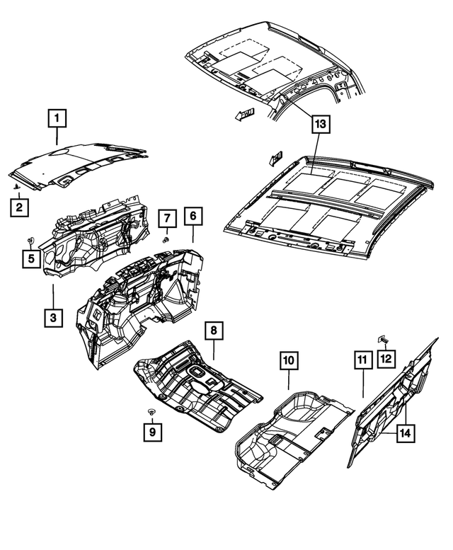 68370296AA - Interior Trim: Dash Panel Insulation for Mopar Image