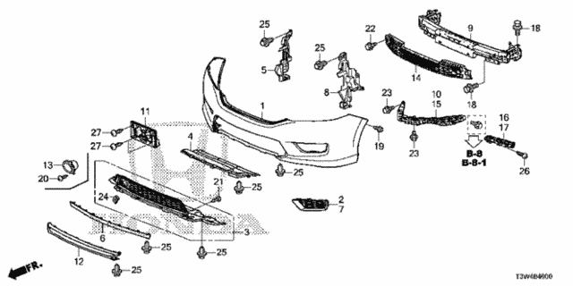 Front Bumper (1) for 2014 Honda Accord #0