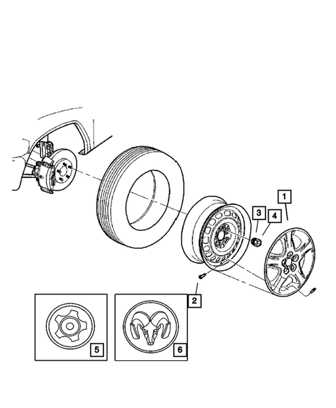 Wheel Covers and Center Caps for 2006 Chrysler Town & Country #0