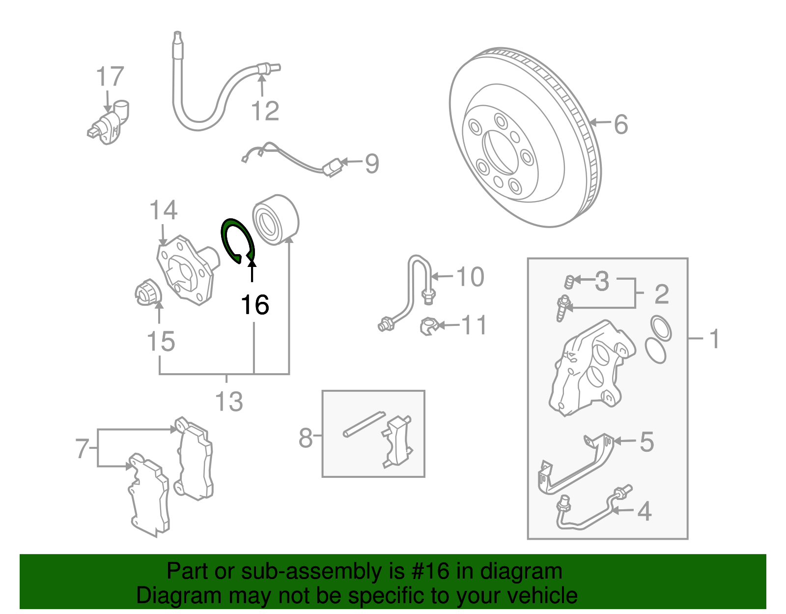 Bearing Assembly Snap Ring - Porsche (N-105-320-01)