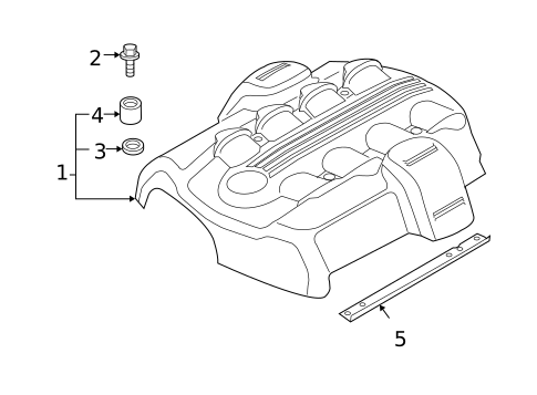 Engine Appearance Cover for 2005 BMW 545i #0