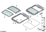 54107221364 - Sliding Roof / Folding Top: Panoramic Glass Roof, Electric for BMW: 535i, 535iX, 550i, 550iX Image image