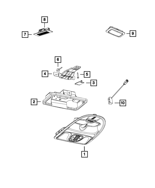 68201979AA - Electrical: Overhead Console Bracket for Mopar Image image
