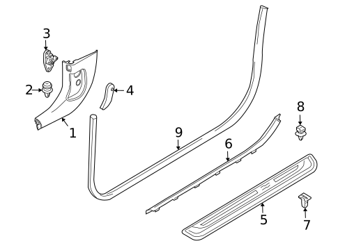 Interior Trim - Pillars for 2007 BMW M6 #1
