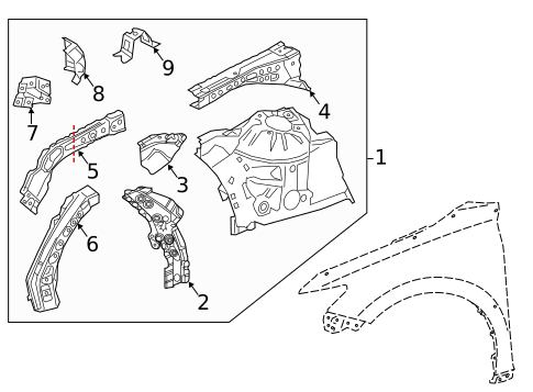 Structural Components & Rails for 2018 Toyota Camry #1