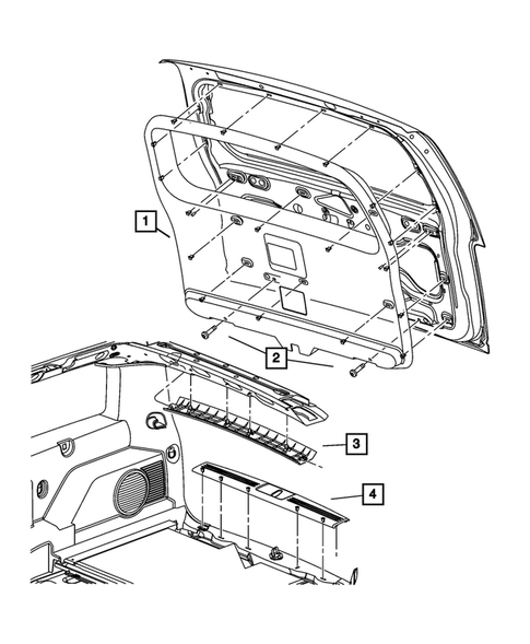 Lift Gate Trim for 2007 Dodge Nitro #0
