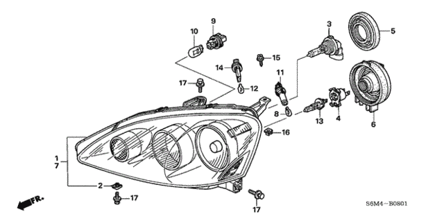 Headlight (2) for 2005 Acura RSX #0