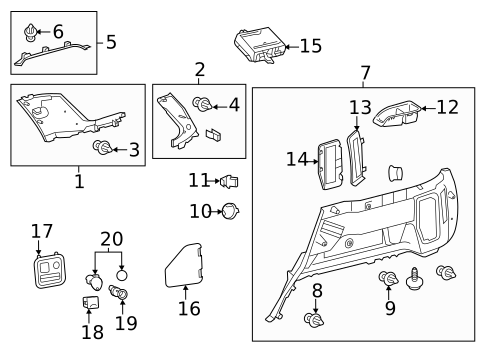 Interior Trim - Quarter Panels for 2017 Toyota 4Runner #1