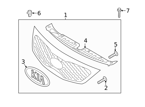 Grille & Components for 2015 Kia Sorento #0