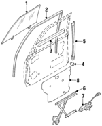 8978112202 - Body: Door Glass for Acura: SLX Image