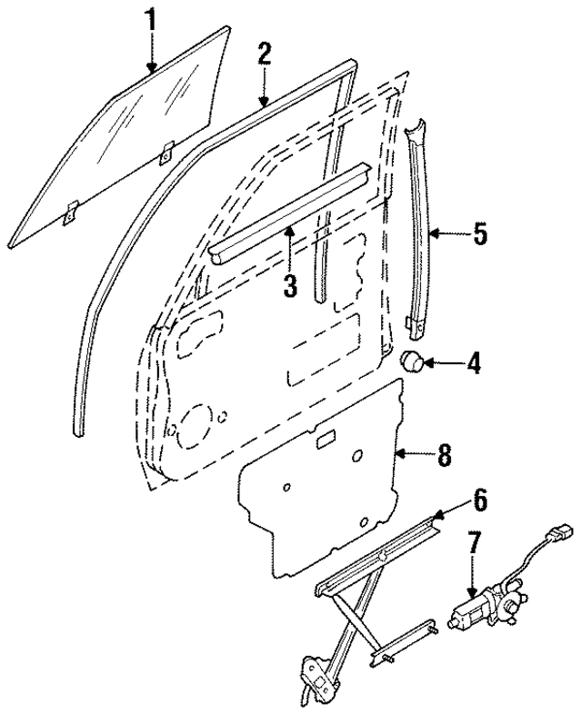 8978007546 - Body: Inner Weather-strip for Acura Image