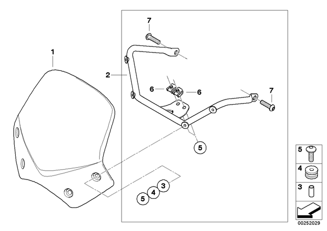46637697209 - Ergonomics &amp; Comfort: Windshield Sport, Clear for BMW-Motorrad Image
