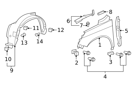 Fender & Components for 2007 Honda CR-V #0