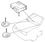 357035186J - Body: AM/FM Cassette for Volkswagen: EuroVan, Fox, Golf, Jetta, Passat Image