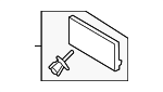 971807999AOK1 - Body: License Plate Bracket for Porsche Image