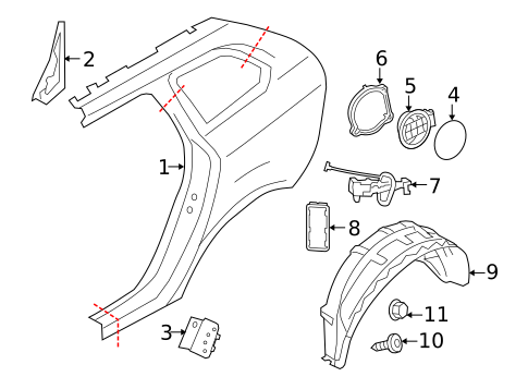 Quarter Panel & Components for 2013 Volvo XC60 #0