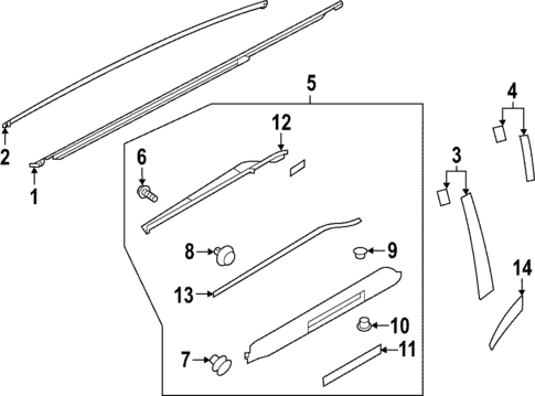 Exterior Trim - Rear Door for 2024 Subaru Legacy #0