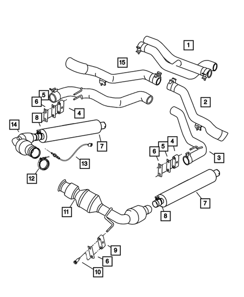 Exhaust System for 2003 Dodge Viper #0