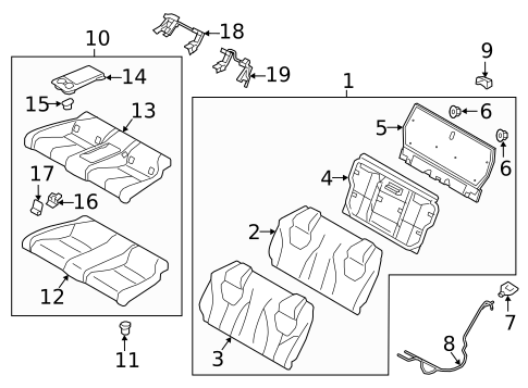 Rear Seat Components for 2019 INFINITI Q60 #0