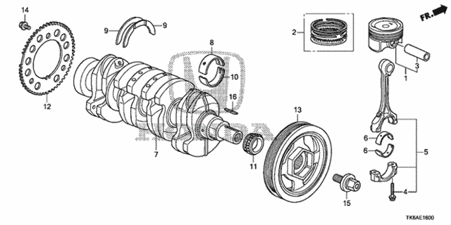 Piston - Crankshaft for 2013 Honda Fit #0