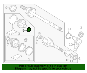 2023-2025 Toyota Cv Joint Boot Band 42345-24020 | OEM Parts Online
