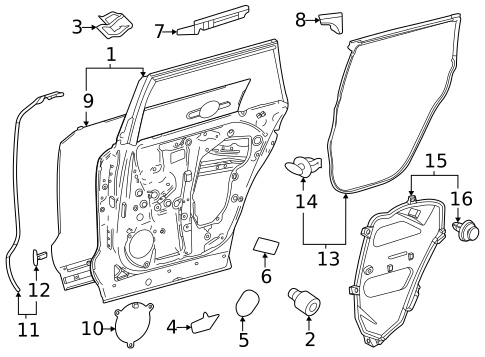 Door & Components for 2025 Lexus TX350 | Lexus of Stevens Creek Parts