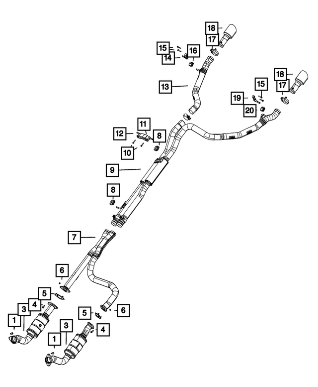 68565304AB - : Exhaust Pipe And Converter, Right for Mopar Image