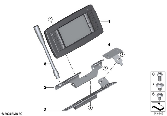 18518531936 - Audio, Navigation, Information Systems: Body Screw without Shoulder - M5X12-A2-70 for BMW-Motorrad Image