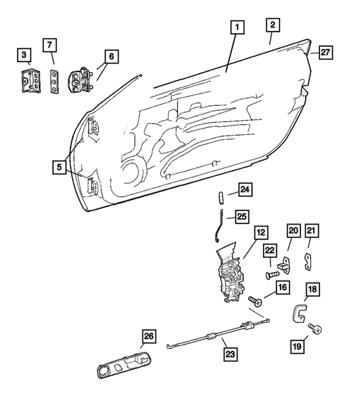 Front Door for 2004 Chrysler Crossfire #0