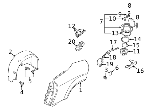 Quarter Panel & Components for 2001 Audi TT Quattro #0