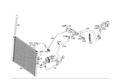Refrigerant Line Arrangement for 2013 Mercedes-Benz SL63 AMG #0