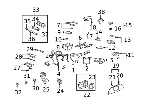 Console for 2011 Acura MDX #0