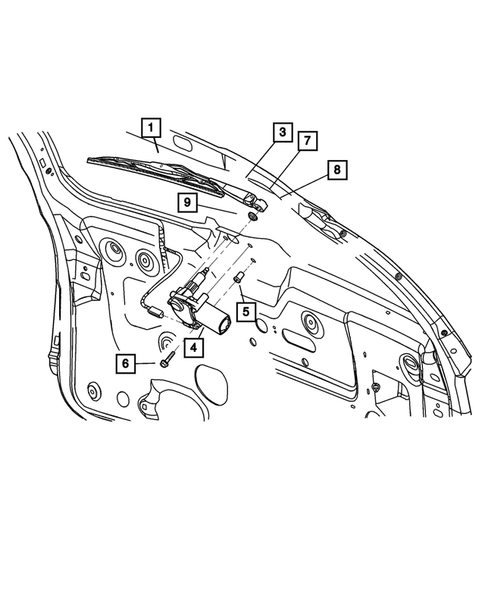 Rear Wiper and Washer System for 2007 Chrysler Town & Country #0