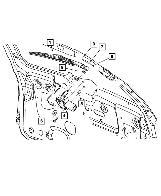 « 6100288 – Wiper/Lock Cylinder and Keys : Tête Hexagonale Boulon Et Rondelle Coniqu pour Mopar Image »