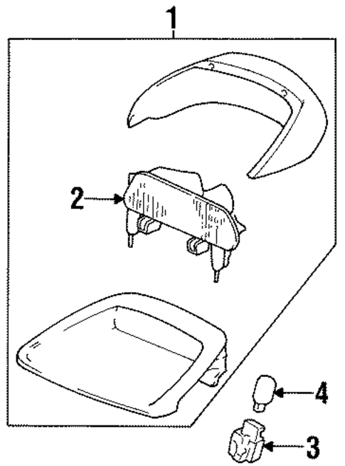 High Mounted Stop Lamp for 1998 Acura CL #0