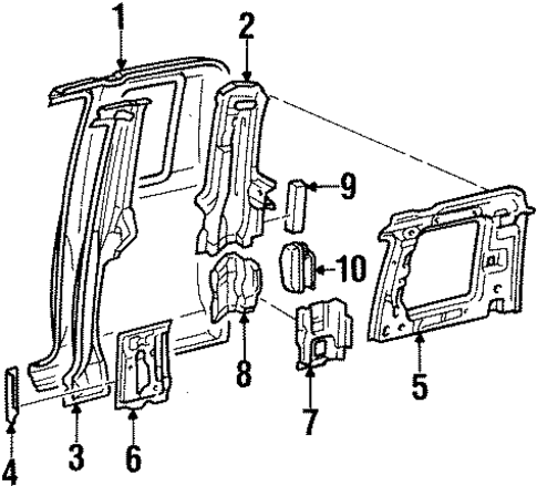 Side Panel for 1996 Toyota T100 #0