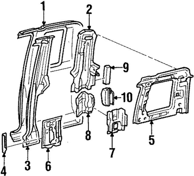 6161134010 - Body: Side Panel for Toyota Image