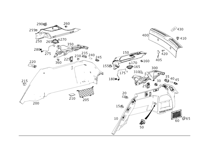 2926905400 - Trim and Lining: Trim, Load Compartment for Mercedes-Benz: GLE43 AMG, GLE450 AMG, GLE63 AMG S Image image