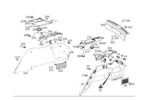 Trunk Lining for 2016 Mercedes-Benz GLE450 AMG #0