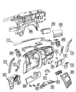 68037136AA - : Air Bag Bracket for Mopar Image