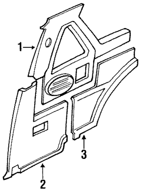 Interior Trim - Quarter Panels for 1989 Nissan Pathfinder #0