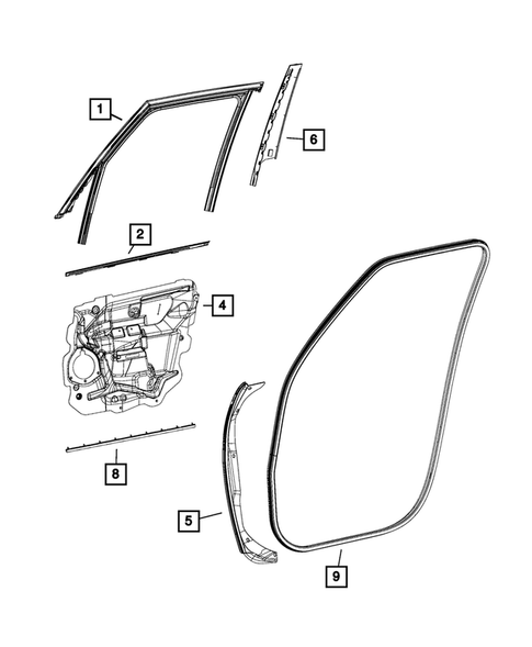 Weatherstrips and Seals for 2016 Fiat 500L #0