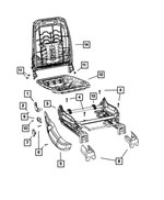 1AT211J3AA - Interior Trim: Lumbar Handle for Chrysler: 300 | Dodge: Charger, Magnum Image