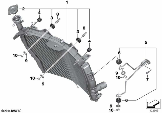 17118551544 - : Radiator for BMW-Motorrad Image