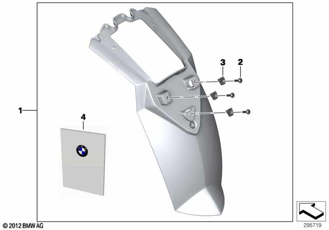 71607695031 - : Seat, Mud Guard Extension, Rear for BMW-Motorrad: F 650 GS, F 700 GS, F 800 GS, F 800 GS Adventure Image